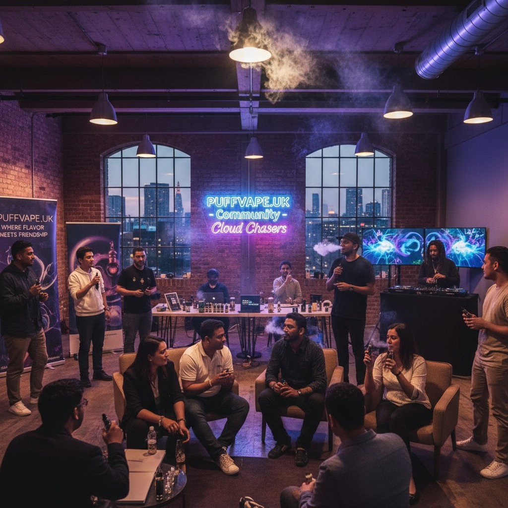 Global vaping community connecting people worldwide - PuffVape.uk network visualization